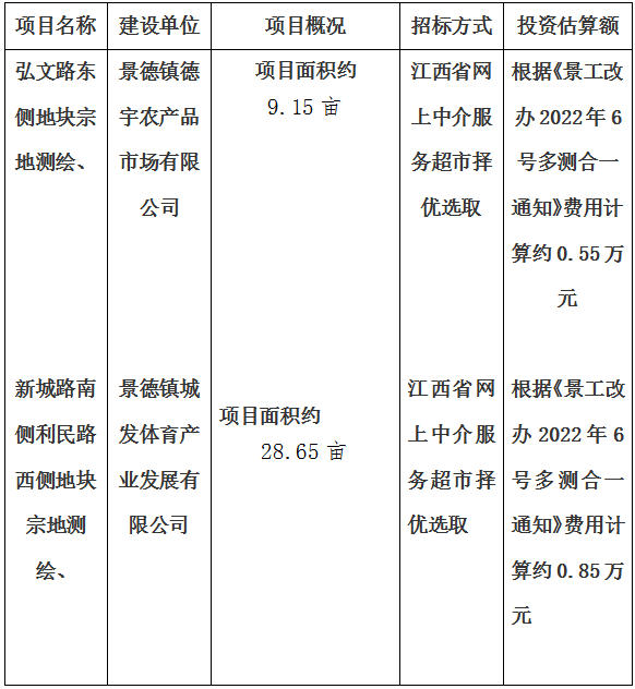 弘文路東側(cè)地塊、新城路南側(cè)利民路西側(cè)地塊，高鐵商務(wù)區(qū)建設(shè)大道（紅塔路）進行宗地測繪項目計劃公告
